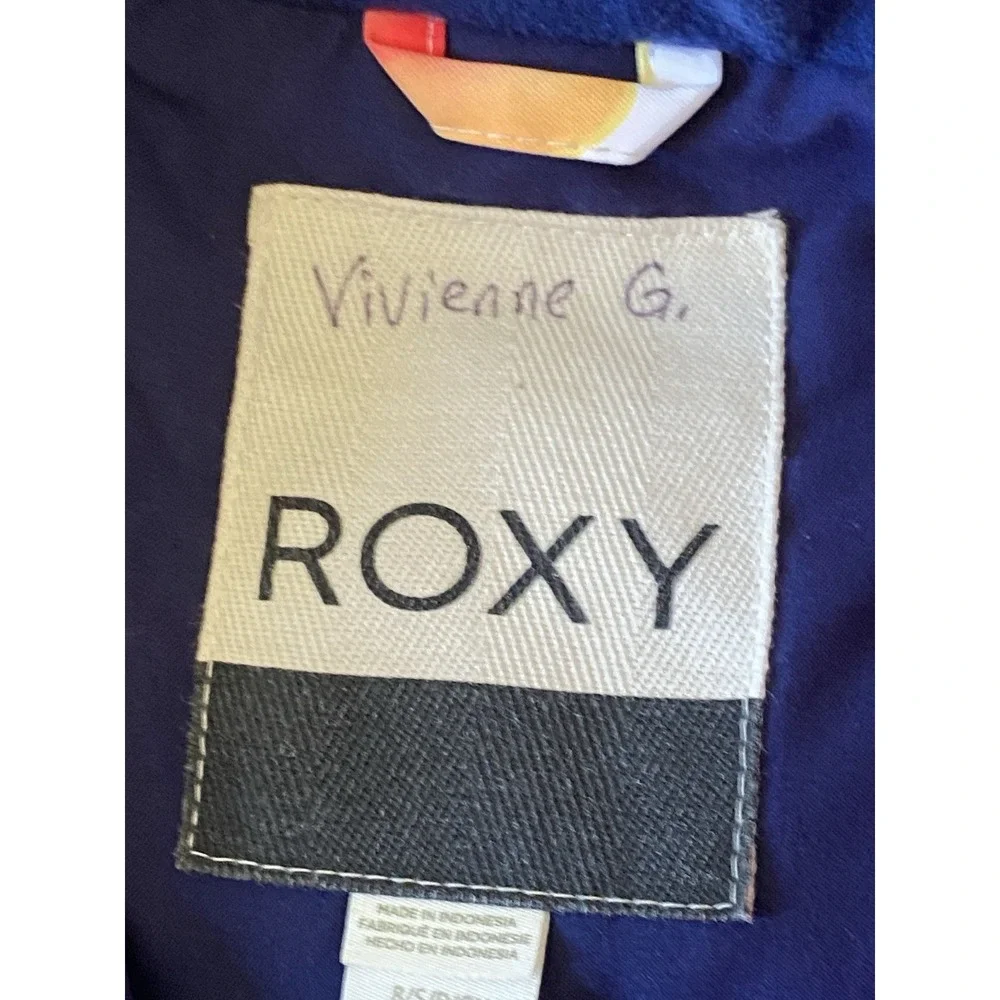ROXY DryFlight 10K Girls Floral Snowboard Ski Jacket Faux Fur Hood Size 8 Small